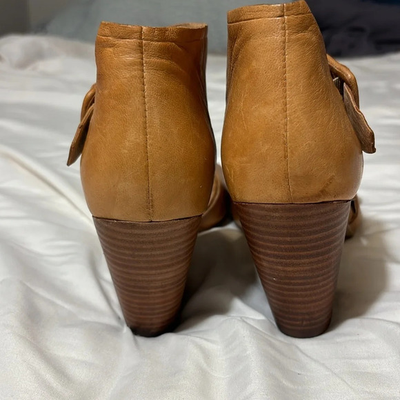 Seychelles Cleopatra Leather Heel Open Toe size 8.5 - Picture 3 of 11